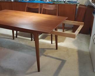 Table is 59" x 36" with (2)Pull out leaves 19.5 x 33.3/4"
****Check out This link to bid on MCM and a few other items. https://www.EstateSales.NET/MO/Saint-Charles/63303/marketplace/72982