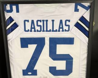 Tony Casillas #75 autograph, Dallas Cowboys white jersey