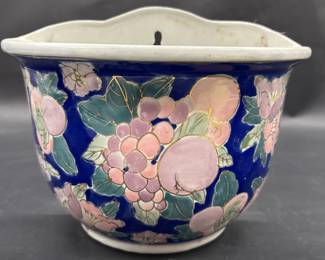 Vintage Chinese Wall Pocket Floral Planter