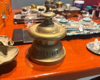 Vintage Brass Ink Well