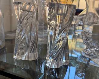 Baccarat Odilon Crystal Twisted Candlesticks