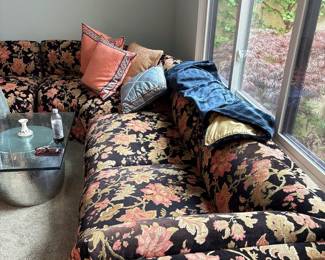 Floral sectional couch