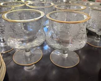 Windsor Rose Etched Sundae Dish