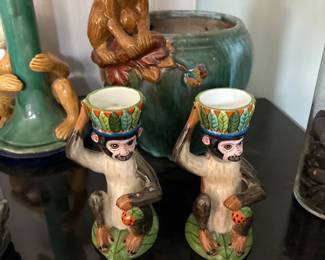 Lynn Chase Designs Monkey Business candle holders