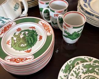 Fitz & Floyd Dragon Crest Green Collection - 1975-77