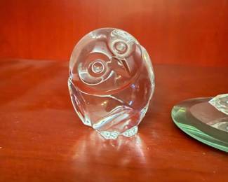 Steuben Crystal Owl paperweight