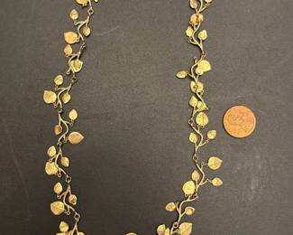 Eucalyptus charm necklace