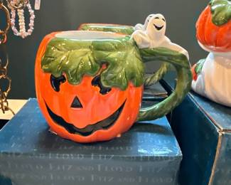 Fitz & Floyd Halloween jack o lantern mug