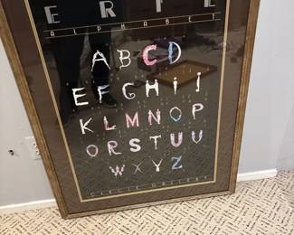 Erte alphabet wall art
