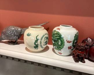 Fitz Floyd decorated Dragon orientalist - Japanese vase