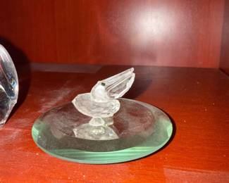 Swarovski crystal pelican figurine "Feathered Friends" Collection