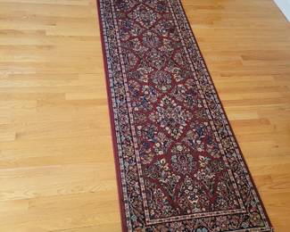 Karastan, 100% Premium, Worsted Wool Pile Rug Runner. 2'6" x 8'6" Pattern is Red Sarouk, Design # 785