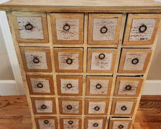 A fun Apothecary Vintage Cabinet.
