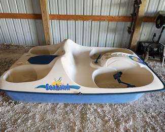 Seahawk V five passenger paddle boat with canopy by K.L. Industries