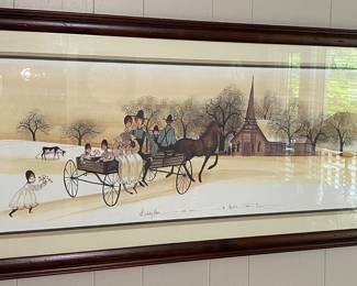 P. Buckley Moss Signed, Numbered and Inscribed "Valley Wedding" Lithograph