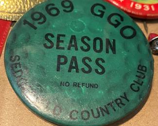 1969 GGO Season Pass Sedgefield Country Club