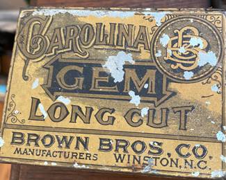 Brown Brothers Carolina Gem Tobacco Tin Winston, N.C.