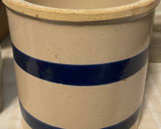 Small Banded Stoneware Crock