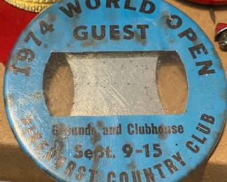1974 World Open Golf Pinback Button Pinehurst NC