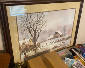 Archie Campbell Signed Snow Scene