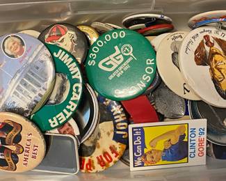 Lots of Political Pinback Buttons