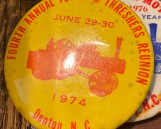 1974 Denton Threshers Reunion Pinback Button