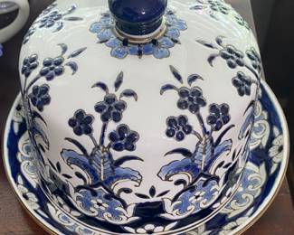 Blue and White Butter Dish