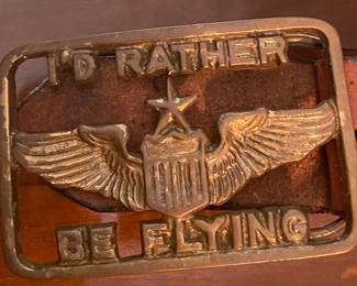 I'd Rather Be Flying Belt Buckle
