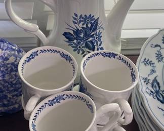Blue and White English Tea Set