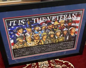 "It Is the Veteran" Framed Print