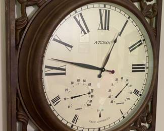 Large Metal Atomic Wall Clock