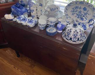 Old Gate Leg Double Drop Leaf Table