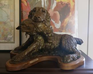 One of several bronze sculptures