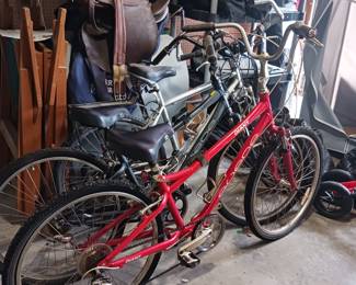 Several men's and women's bicycles