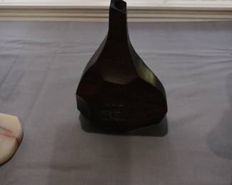 Wood curved Japanese vase