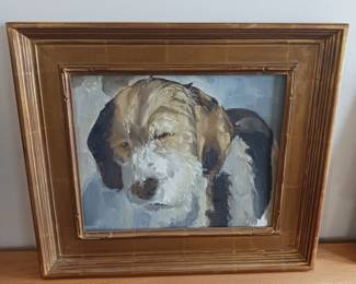 Original painting of a hunting dog