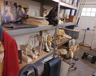 Artist casting equipment and sculptures