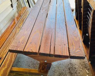 Table and bench, table flips back to make a bench with back 