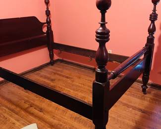 Antique 4 poster bed in cherry