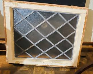 Leaded glass diamond old window 