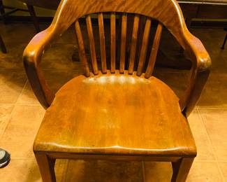 Oak captain chair