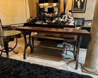 18 X 58 X 30" Tall (Very sturdy and heavy) Galvanized Iron Base