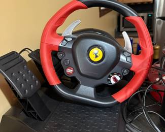 Fairly New Ferrari Steering Wheel and Petals (XBOX) Works Very good!