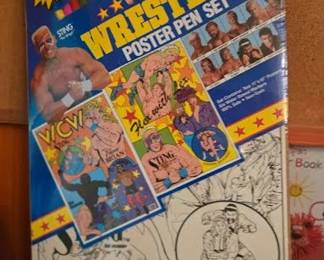 WCW WRESTLING POSTER PEN SET DINING RM