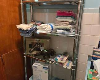 OVER TOILET 3 SHELF CHROME ORGANIZER BATHROOM