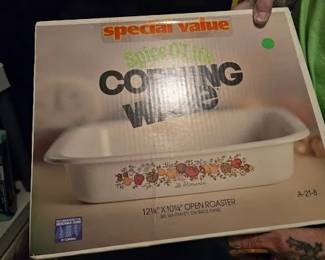 CORNING WARE SPICE OF LIFE NIB ROASTER KITCHEN