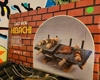 HIBACHI CAST IRON GRILL NIB GARAGE