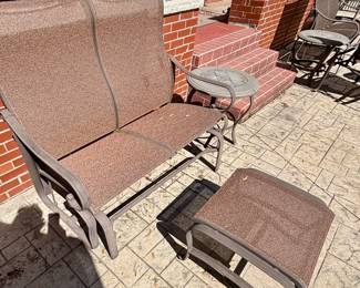 Tropitone glider with ottoman