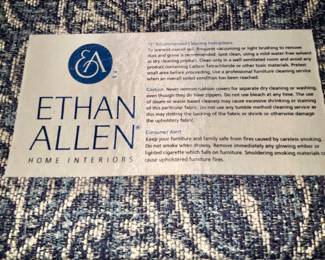 Ethan Allen manufacturing label