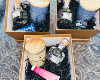 Gift sets, candle hand lotion or lip balm ad Blanco Tequila